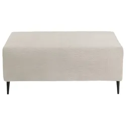 Hocker Roma Weiß Teddystoff