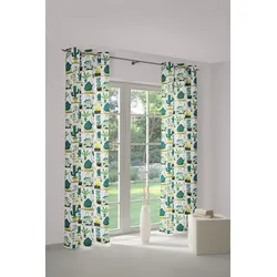 Vorhang WIRTH "Oakham" Gr. 4, grün (grün, natur), B:130cm H:245cm, Polyester, Gardinen