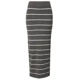 Edited Maxirock Damen Gestreift Grau 36