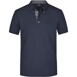 Klassisches Herren Polohemd - Farbe blau, weiß - Größe XXL