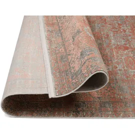 OCI DIE TEPPICHMARKE Teppich OCI DIE TEPPICHMARKE "COLOUR TADI", rosa (rosé), B:240cm H:8mm L:300cm, Polyacryl, Viskose, Teppiche, Teppich, Glanz Viskose, mit Fransen, Hoch Tief Struktur, Vintage, Wohnzimmer