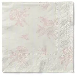 Sovie HOME Serviette Hochzeit in Champagner-Rosa aus Tissue 33 x 33 cm, 20 Stück