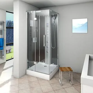 AcquaVapore Duschkabine Komplettdusche Fertigdusche Dusche 80x80 cm ohne 2K Scheiben Versiegelung