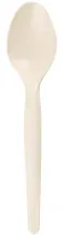NATURESTAR Bio Einweglöffel, 16,6 cm 424301 , 1 Packung = 100 Stück, naturweiß
