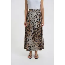Smith & Soul Maxirock Damen Animalprint Braun M