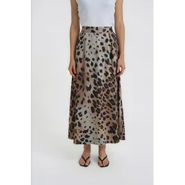 Smith & Soul Maxirock Damen Animalprint Braun M