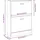 vidaXL Schuhschrank 59 x 17 x 81 cm weiß