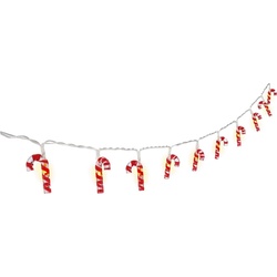 Goobay, Lichterkette, 10er LED-Lichterkette „Zuckerstangen“ (0.30 m)