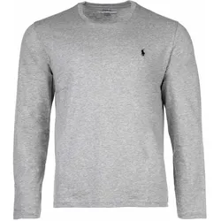 POLO RALPH LAUREN Herren Langarmshirt - LS CREW-SLEEP-TOP, Schlafshirt, lang, einfarbig Grau 2XL