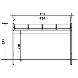 SKANHOLZ Skan Holz Terrassenüberdachung Novara 450 cm x 259 cm Schiefergrau