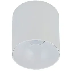 Licht-Erlebnisse Aufbaustrahler Weiß POINT Metall kompakt akzentuiert GU10 Ø12,7cm runder Deckenspot Wohnzimmer Flur, NO1/8/0050