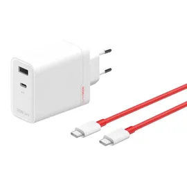OnePlus SuperVOOC USB-C + USB-A Schnellladegerät 120W Weiß