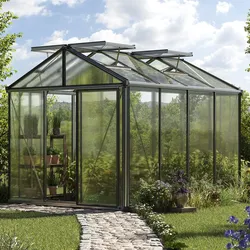 GFP Profi 235 x 311 cm Gewächshaus, Standardfarbe Aluminium Natur | ohne Setangebot - (GFPV00179)