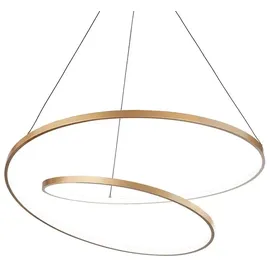 Ideal-Lux OZ 1-flg. 60 cm geschwungen Aluminium gelb