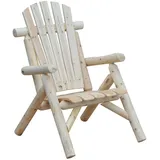 Outsunny Gartenstuhl Holzstuhl Hochlehner mit Armlehne Tannenholz Natur