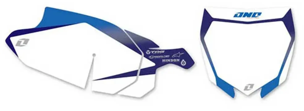 One Industries Yamaha Yzf 250f 10-11 Aufkleber Für Nummernschilder - White / Blue - One Size