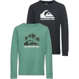 QUIKSILVER Langarmshirt »STATEMENTBAIKAD Boys«, Gr. 16 (170/176), grün + nachtblau, , 95064749-16