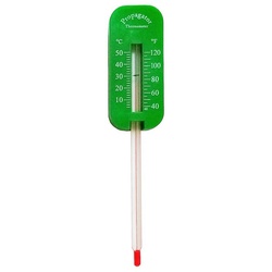 Kinzo Bodenthermometer BODENTHERMOMETER 15cm Grün analog Kompostthermometer 13, Thermometer Außen Boden grün