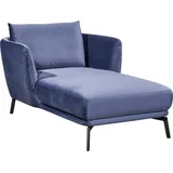 Schöner Wohnen Relaxsessel Pearl 101 x 85 x 161 cm Blau mit Rollen