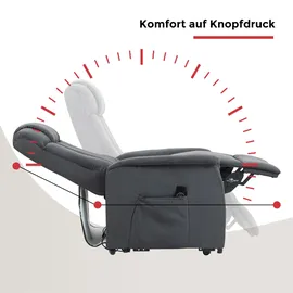Duo Collection Aufstehsessel Mikrofaser 75 x 87 x 108 cm grau
