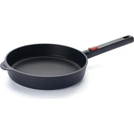WOLL "Diamond XR Logic" Flachpfanne, Bratpfanne Ø 28 cm, 5 cm hoch mit abnehmbaren Stielgriff - Induktionsgeeignet