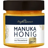 Bright Summer Manuka Honig MGO 300+ 315g - 100% reiner roher Manuka Honig zertifiziert aus Neuseeland - Natürlich, antibakteriell, kraftvoll