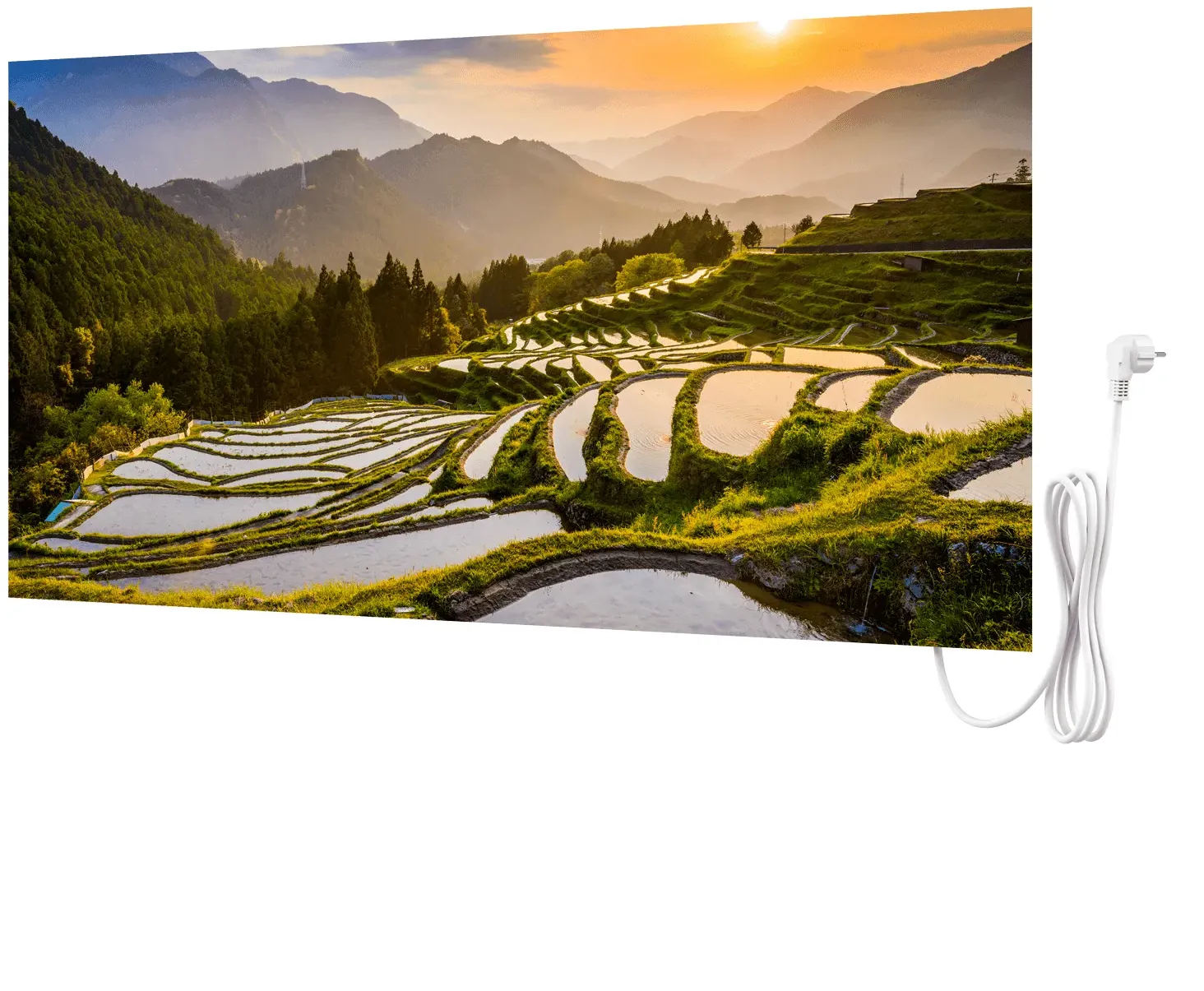 Bild Infrarotheizung, rahmenlos - Kumano, Japan - 450 / mit Funk Thermostat und Fernbedienung