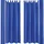 BestLivings 2er Set Dekoschal EllenSchlaufe mit Raffhalter & Haken 140 x 225 cm blau