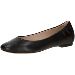 Ballerina CAPRICE "Caprice Ballerinas Leder", Damen, Gr. 38,5, schwarz, Leder, casual, Schuhe