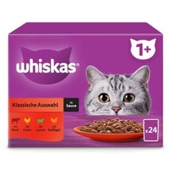 Whiskas Multipack 1+ Klassische Auswahl in Sauce 24x85 g