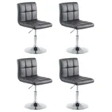 CLP 4er Set Lounger Palma V2 Kunstleder schwarz
