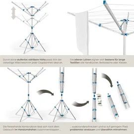 Tectake Mobile-Wäschespinne