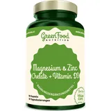 GreenFood Nutrition Magnesium und Zink Chelate + Vitamin D3 90 Kapseln