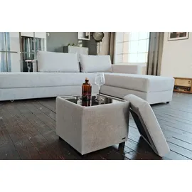 KAWOLA Hocker IDA Stoff 0 x 0 x 0 cm Grau
