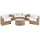 Beliani Lounge Set 9-Sitzer Rattan goldbraun/weiß