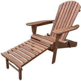 Axi Alexa Adirondackstuhl mit Fußteil 147 x 78,5 x 89 cm braun