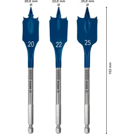 Bosch Flachfräsbohrer-Set 20/22/25 mm 3-tlg.