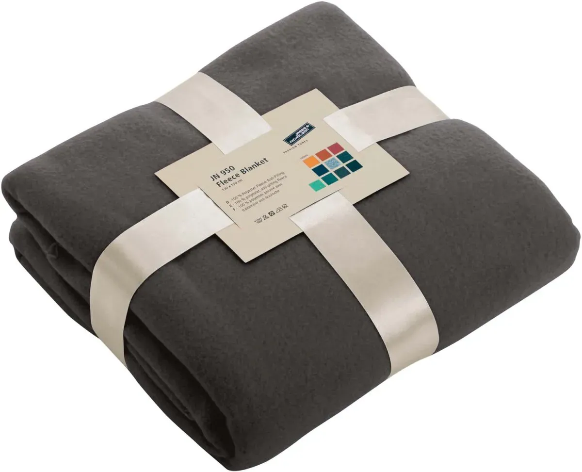 James & Nicholson Fleece Decke JN950 dark grey one size