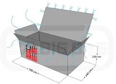 ProSafe® Container Bag, 700 x 240 x 240 cm, mit Warndruck BBA700 , 1 Stück