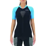 Uyn Granfondo kurzarm Fahrradtrikot Damen blackboard/danube blue S
