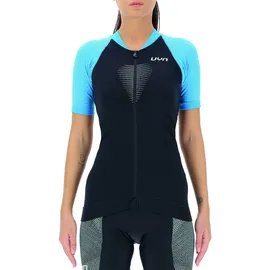 Uyn Granfondo kurzarm Fahrradtrikot Damen blackboard/danube blue S
