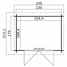 Lasita Maja Gartenhaus Indi 1,75 x 1,49 m Grün