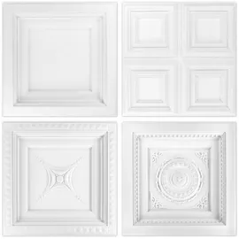 Grand Decor Deckenpaneel R210 Weiß 2 St. 60 x 60 cm