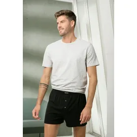 Bruno Banani BRUNO BANANI, Herren, Gr. S, bunt (navy, grau, meliert, petrol), Jersey, Obermaterial: 95% Baumwolle, 5% Elasthan, unifarben, Basic, bequem hüftbedeckend, Rundhals, abgesteppte Kante, Shirts Multipacks Unterhemd, mit Rundhals-Ausschnitt