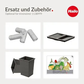 HAILO Inneneimer 13 l Dunkelgrau