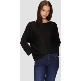 QS Strickpullover mit Fledermausärmeln Schwarz S