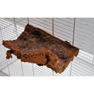 ollesch Korksitzbrett 15x10cm für Wellensittich, Nymphensittich zum Knabbern und Spielen