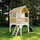 Axi Spielhaus Laura 318 x 272 x 191 cm Holz Braun/Weiß mit Rutsche Grün