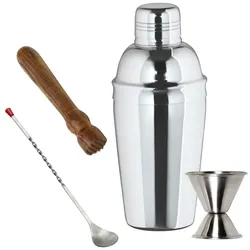 Cocktail Shaker set klein - 3-teiliger EDELSTAHLSHAKER