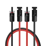 35Fahrenheit Solarkabel Set H1Z2Z2-K 6mm2 | 2x15m Verlängerungskabel inkl. Solarstecker | Photovoltaik Kabel beidseitig rot/schwarz mit Stecker für PV Solaranlage | UV- & Witterungsbeständig